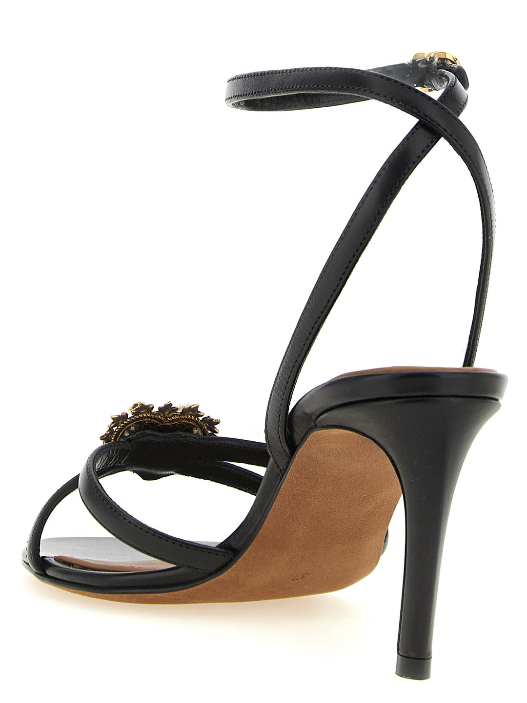 Dolce & Gabbana Devotion Sandals - Black | 5970e9236777855b1c913fdc3d70edc09b2e639f