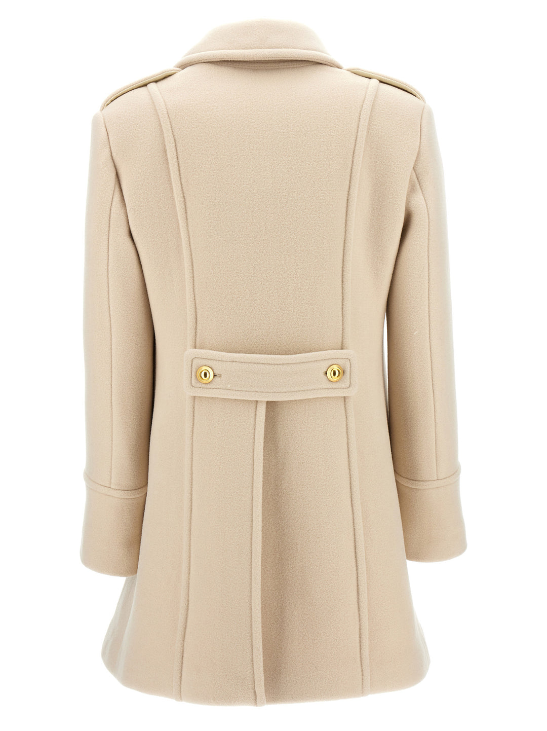 Single-Breasted Wool Coat Coats, Trench Coats White