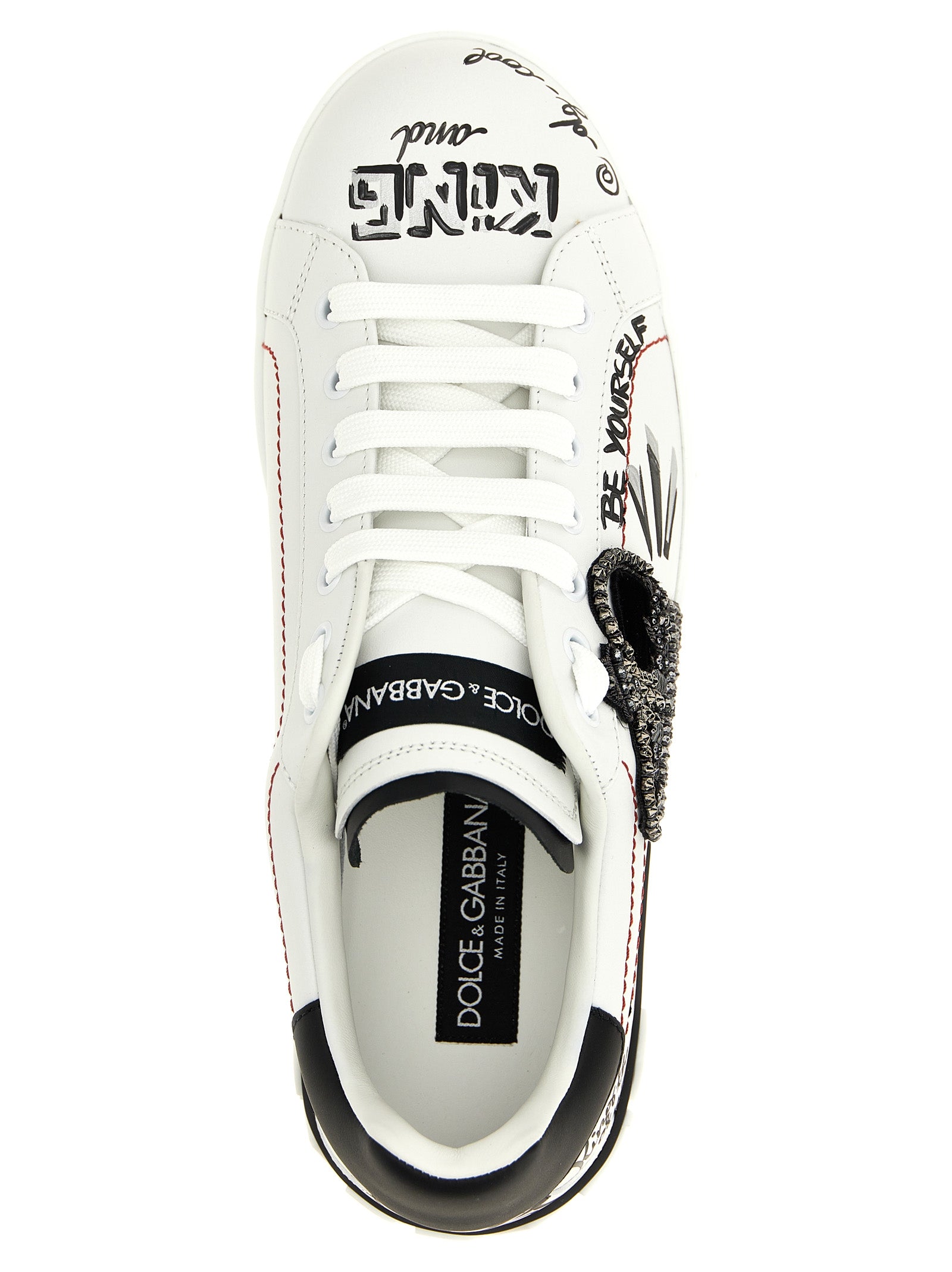 Dolce & Gabbana Portofino Sneakers White/Black | Wanan Luxury