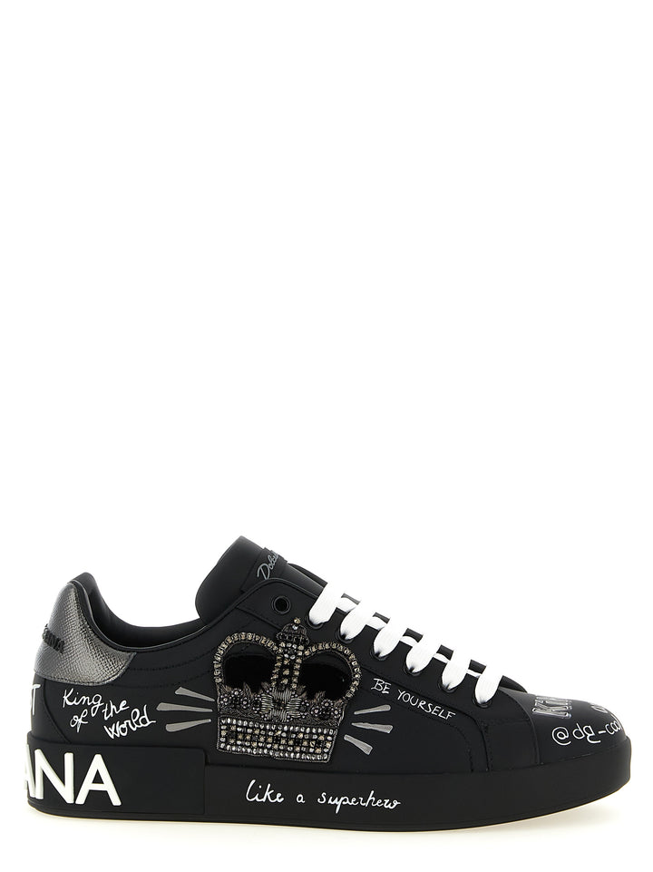 Dolce & Gabbana Portofino Sneakers - Black | 88be36c4e238f69ffde8636c30cc736a8487fb90