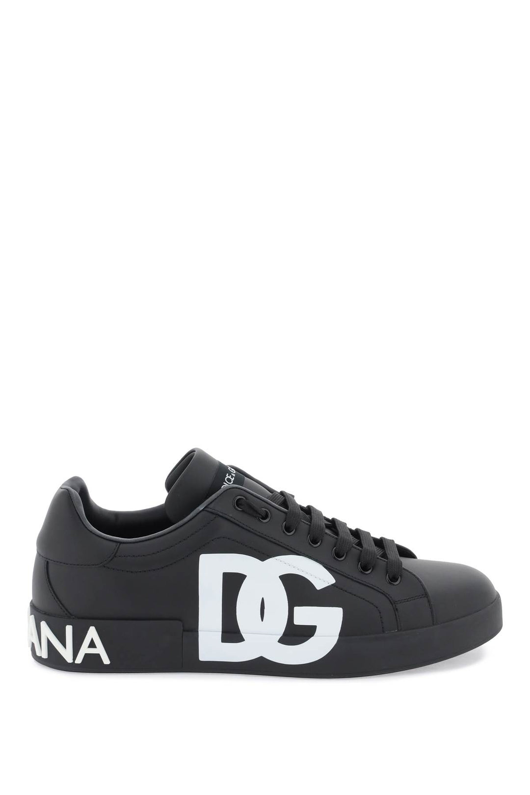 Leather Portofino Sneakers With Dg Logo