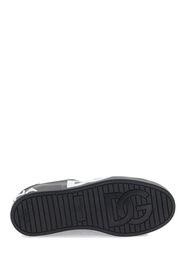 Leather Portofino Sneakers With Dg Logo