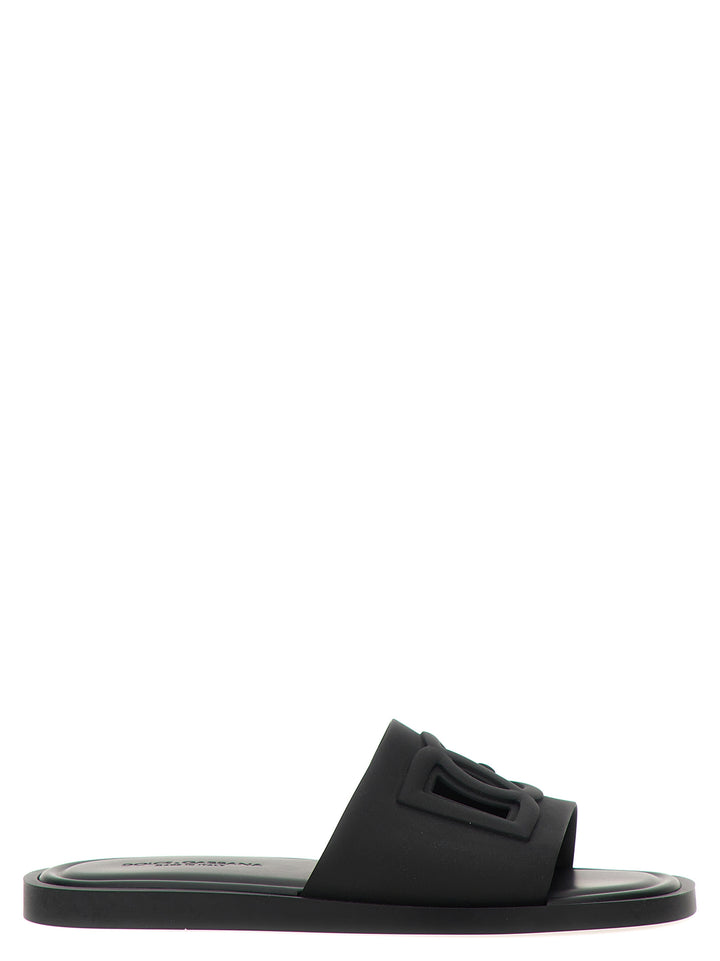 Dolce & Gabbana Dg Sandals - Black | 6444973d185c59d275a4587ecc31b09ba3355fad