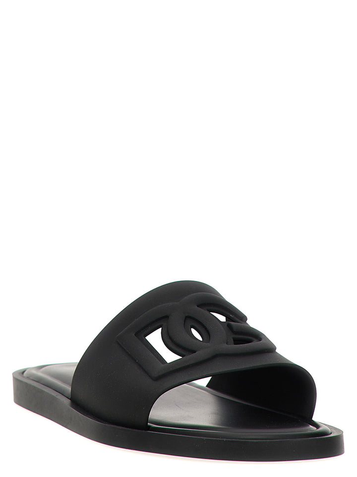 Dolce & Gabbana Dg Sandals - Black | dee4d7feb079ccc5df022363b4f948f12e212537