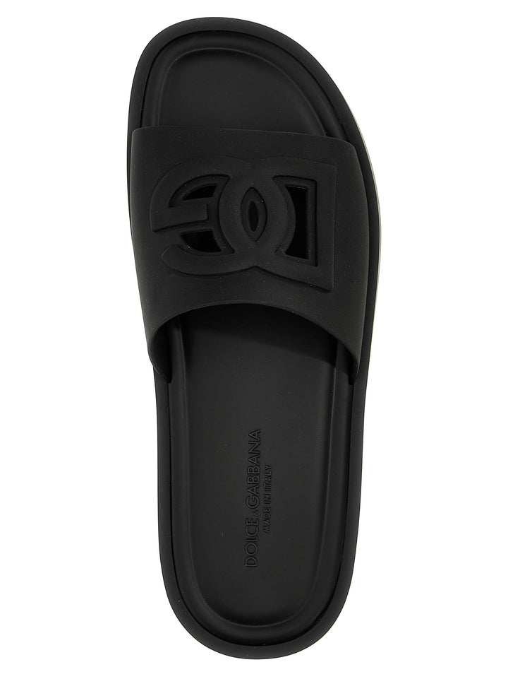 Dolce & Gabbana Dg Sandals - Black | 24bfb67e8683c9bd617aaba2993f49199e005c25