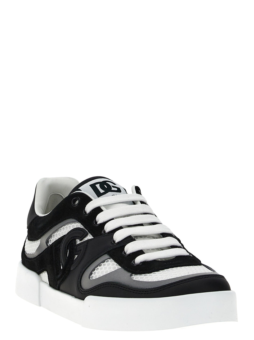 Dolce & Gabbana Strobel Portofino Light Sneakers - White/Black | 2b49ec1013320ff61c14b5b1690387785ad2ba81