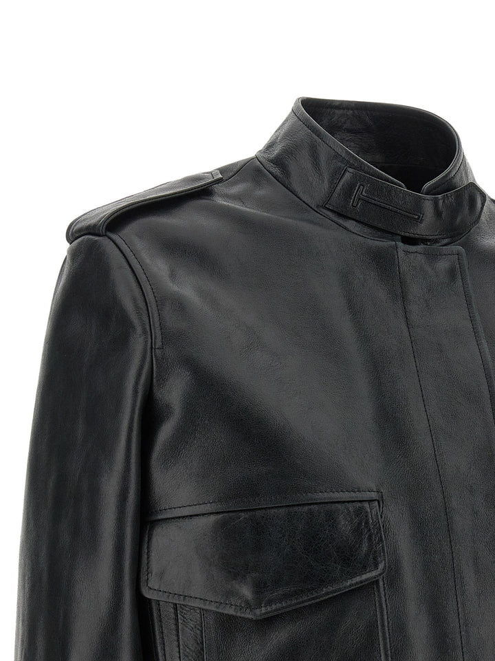 Tom Ford Aviator Puffer Jackets - Black | 67913f5938890df5d5d5cc32a7f13b4bd493e7d5