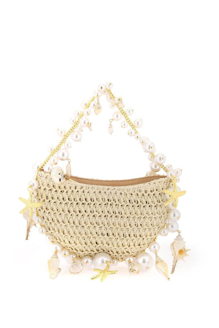 Mini Tote Cluster Shell In Rafia