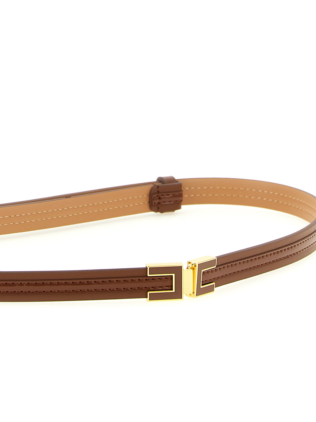 Elisabetta Franchi Logo Buckle Belt Belts - Brown | 2960b6f8df1d62a648bdd344c09bcec05928ef23