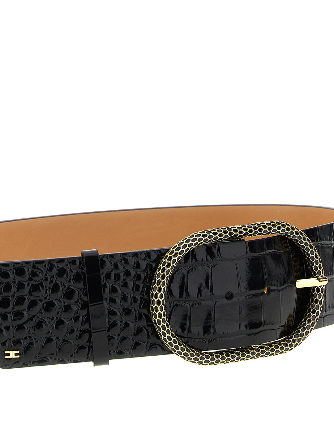 Elisabetta Franchi Snake Buckle Belt Belts - Black | 5f0b6871874f356d1e7a39422414ae4641fb05cf