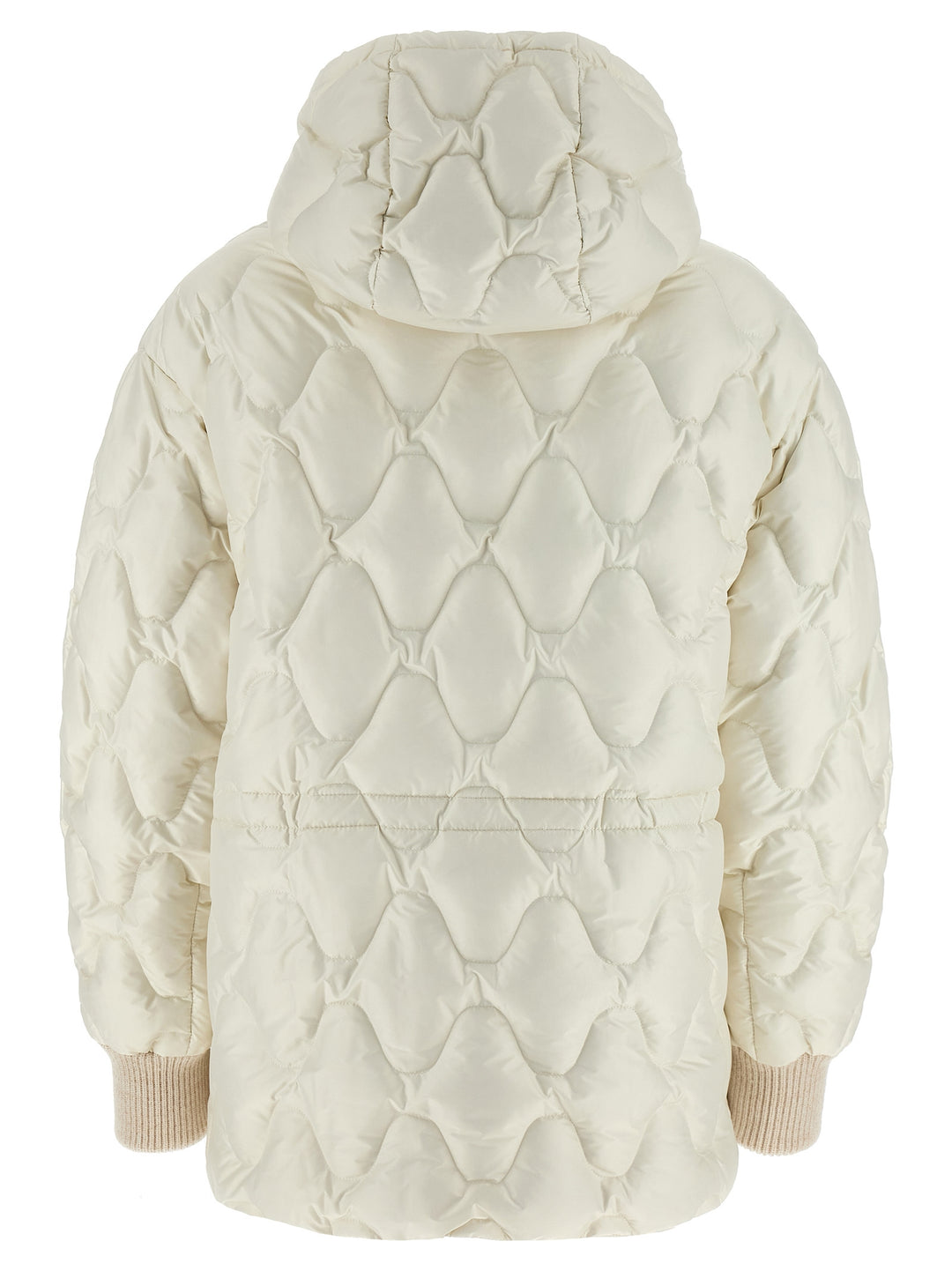 Fabiana Filippi Hooded Down Jacket Puffer Jackets - White | 530afd9440766e38e0d8b6b0bae7dbe5290404a0