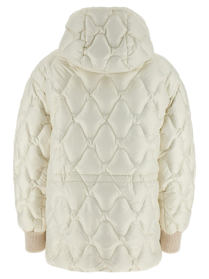 Fabiana Filippi Hooded Down Jacket Puffer Jackets - White | 530afd9440766e38e0d8b6b0bae7dbe5290404a0
