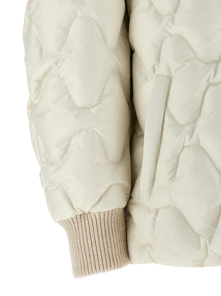 Fabiana Filippi Hooded Down Jacket Puffer Jackets - White | d5bdb3e1fc481ab3bc736d4a8af5080b5f6b48a0