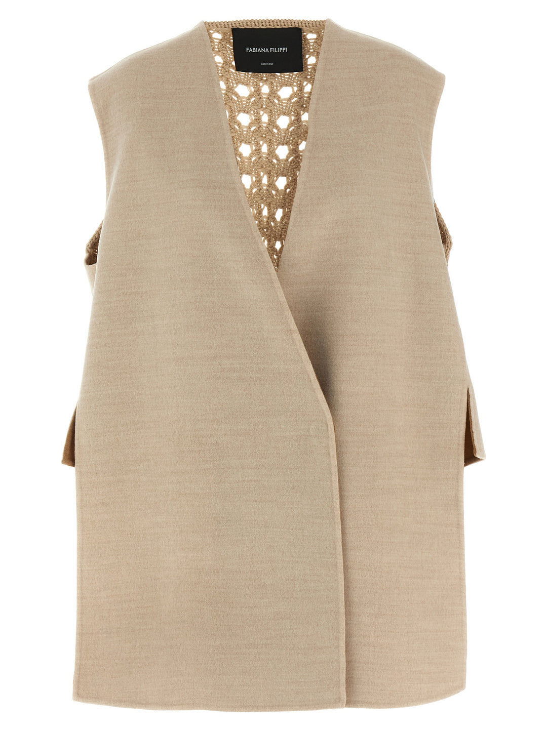 Fabiana Filippi Tricot Wool Vest Gilet - Beige | ba5192e23e6e5622d014faa83e4b8663b8b8658d