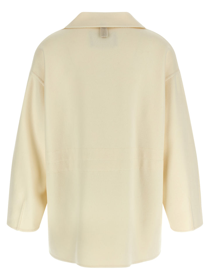 Fabiana Filippi Cashmere Coat Coats and Trench Coats - White | 7e970b6fbdea6209a912d7a35f01f91d537395e9