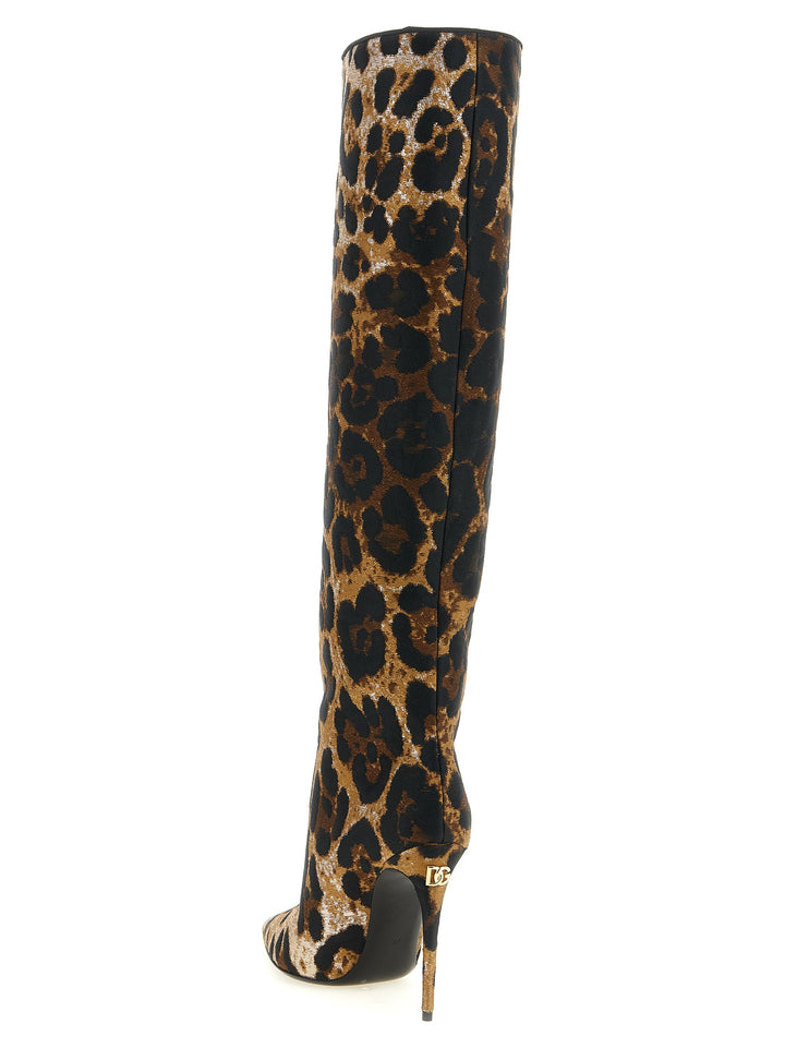 Dolce & Gabbana Leo Jacquard Boots Boots and Ankle Boots - Multicolor | 4ae20d406e09c16f05d424bd270ca2e16637c380