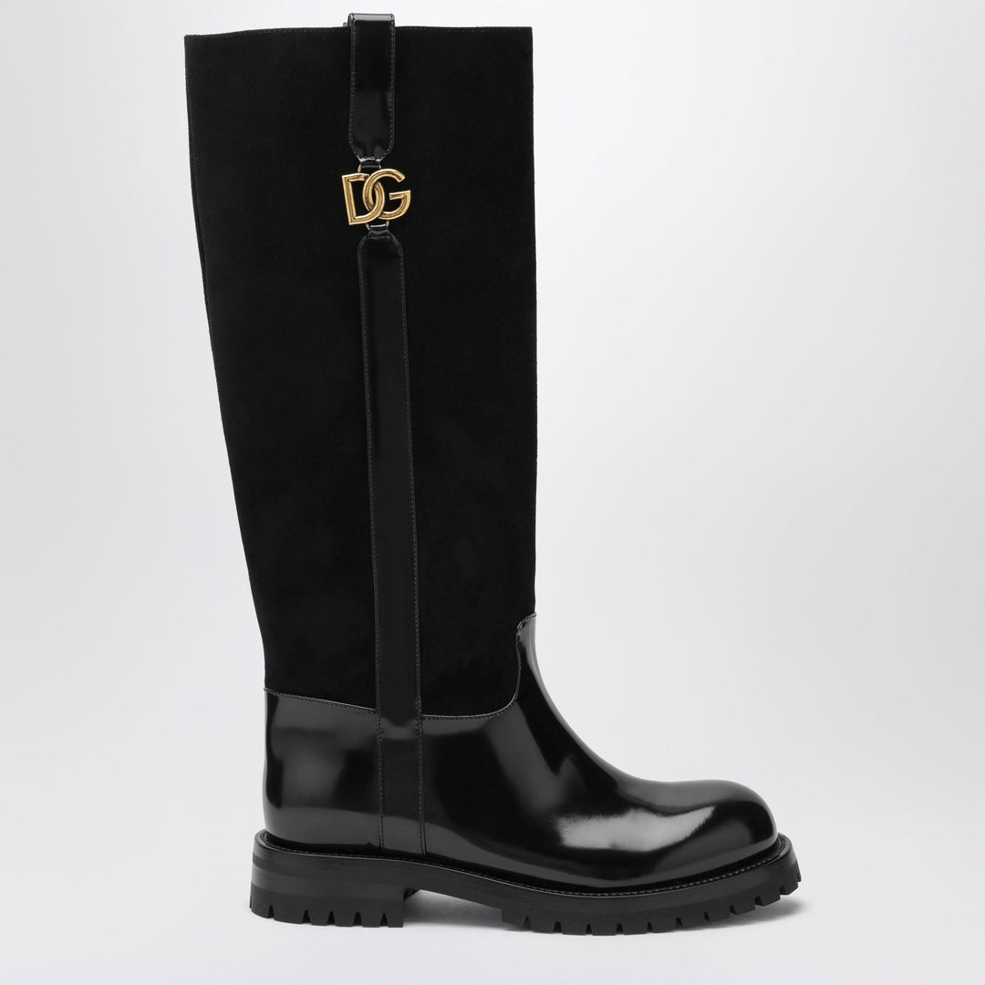 Dolce & Gabbana Bernini Black Suede Ankle Boots