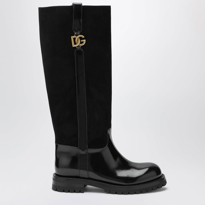 Dolce & Gabbana Bernini Black Suede Ankle Boots