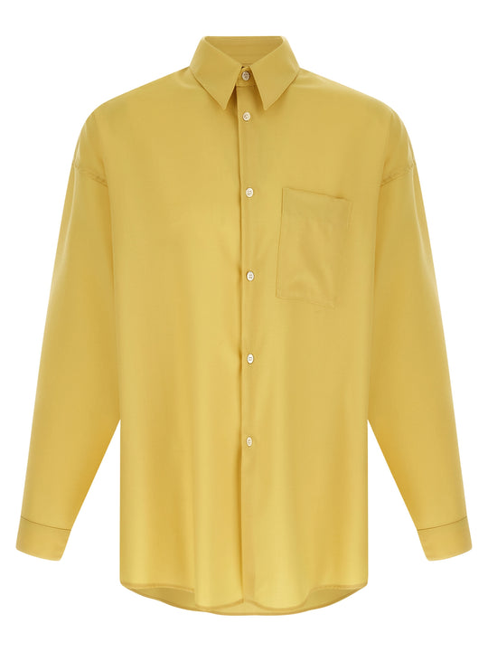 Tropical Wool Shirt And Blouse Yellow
