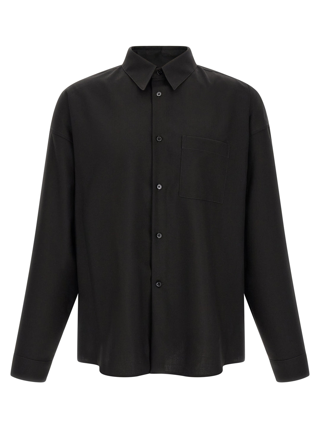 Marni Wool Shirt With Pocket Shirt and Blouse - Black | 0db582df8f66e543007df23685c5fc949b788aed