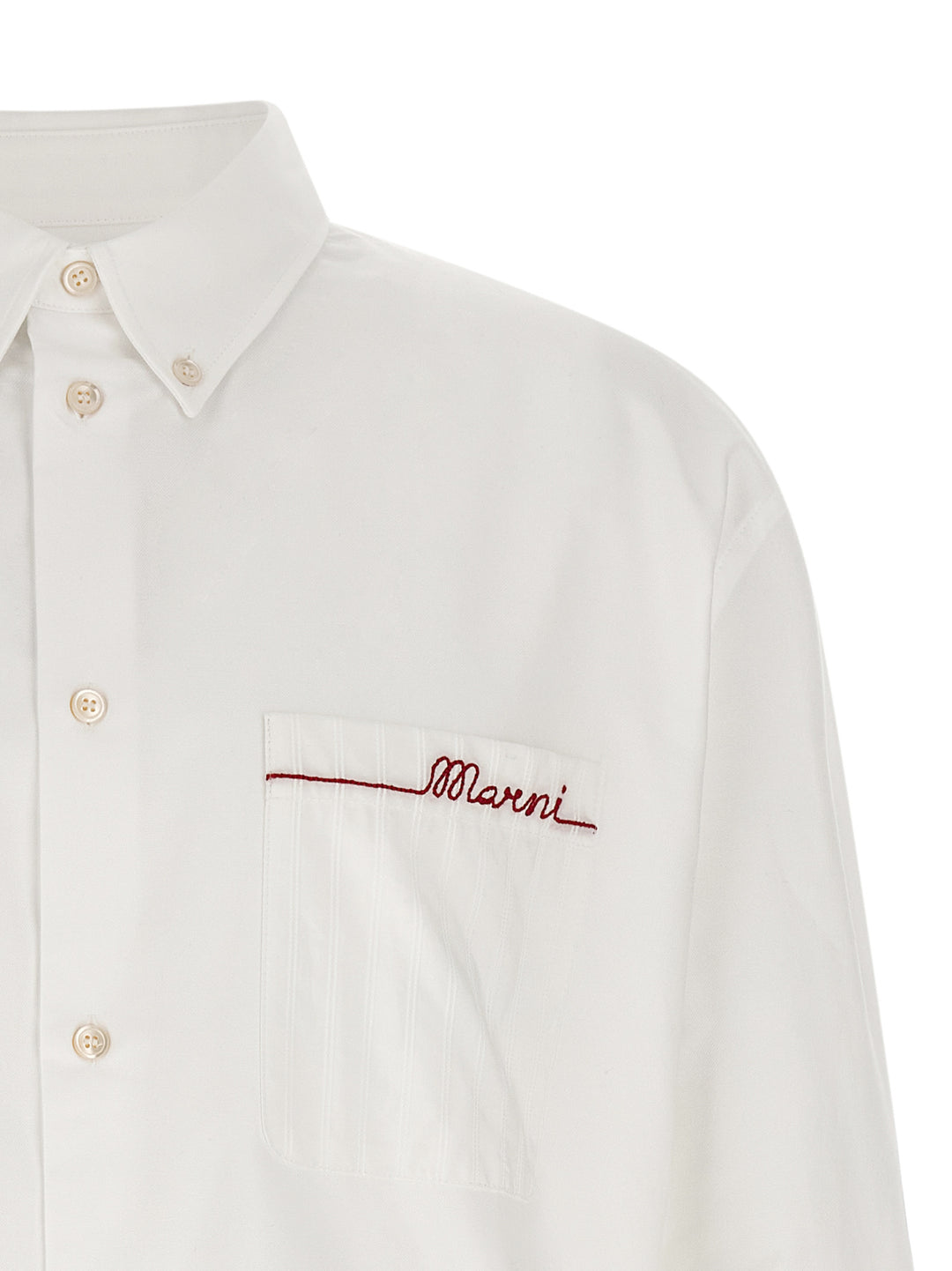 Marni Embroidery Shirt Shirt and Blouse - White | 748fff8582831d8e08994c6f16c083abaea77ff9