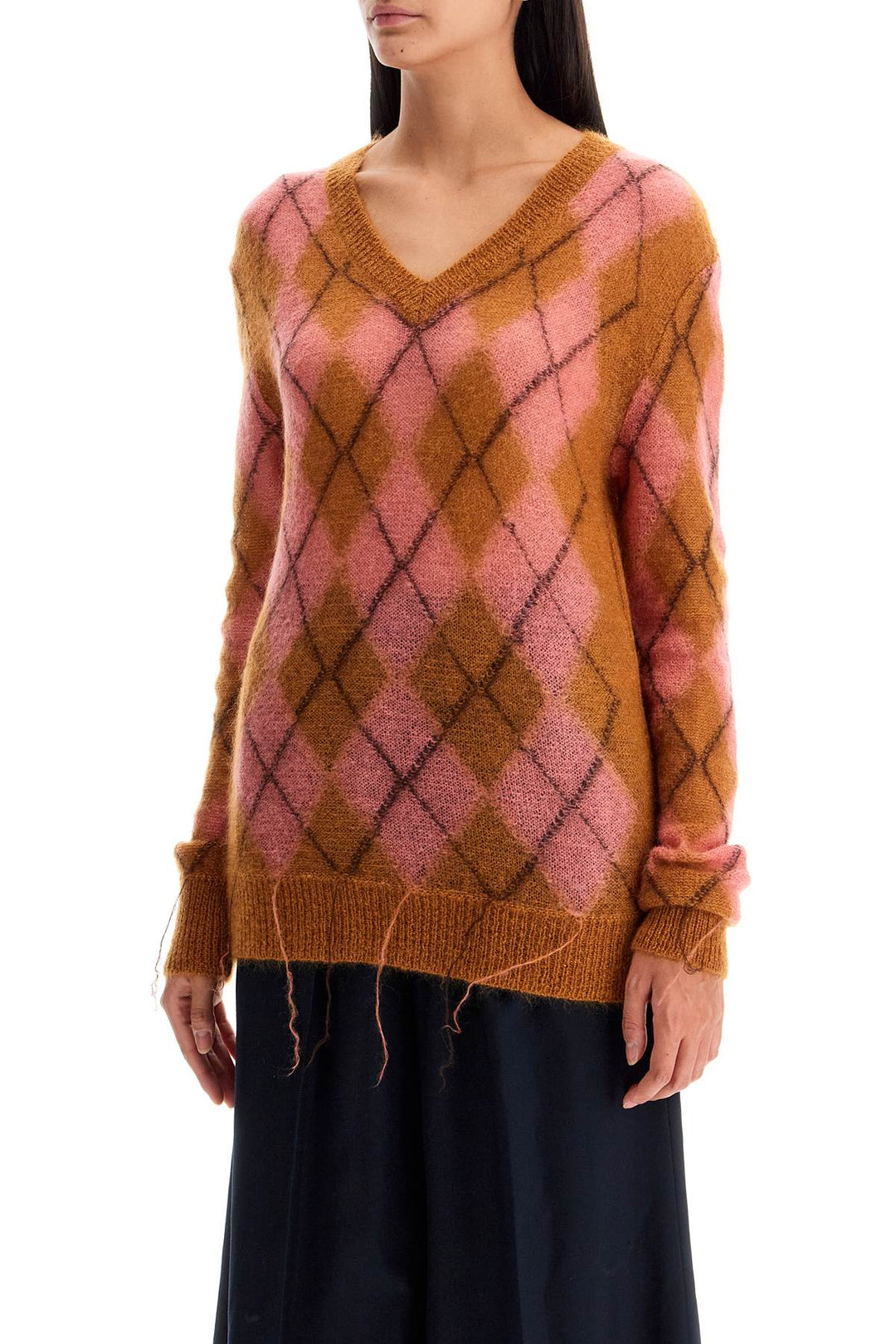 Distressed Mohair Pullover