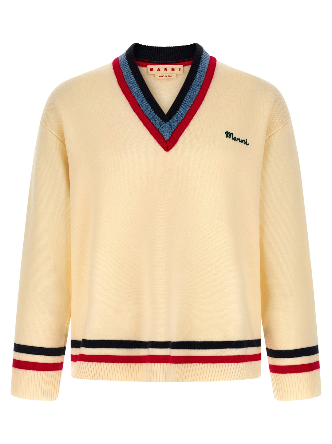 Marni Logo Embroidery Sweater Sweaters and Cardigans - Beige | b18dbddd9c7149e699e07f011c3aa4fba5c2b1b1
