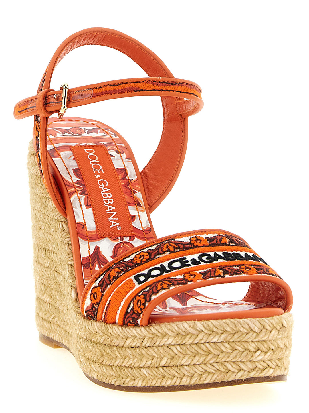 Dolce & Gabbana Maiolica Wedges - Orange | 0437ead1a08150f799b65fb3142e89c1b046e7fc