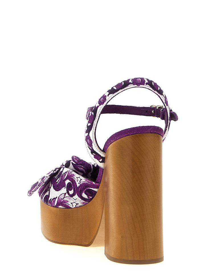 Dolce & Gabbana Maiolica Sandals - Purple | 1b8e6414b5c0b3b1096c7cdcdc1353c655a8fc77