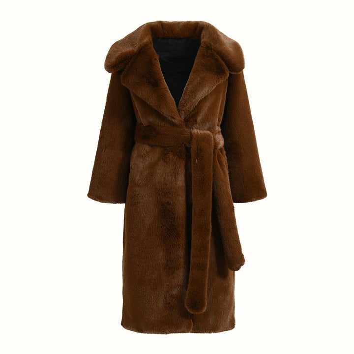 Alpaca and Wool Faux Fur Coat