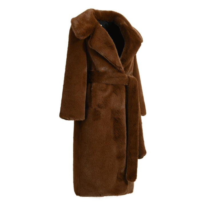 Alpaca and Wool Faux Fur Coat