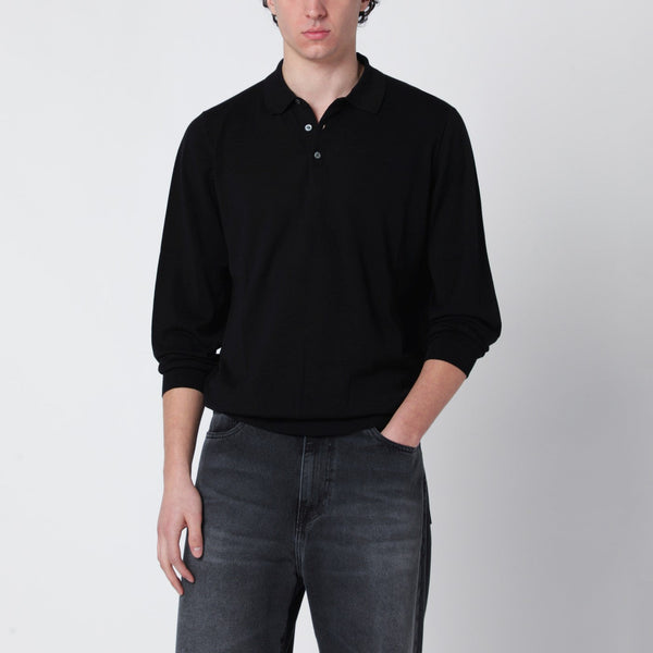 Black Cotton Polo