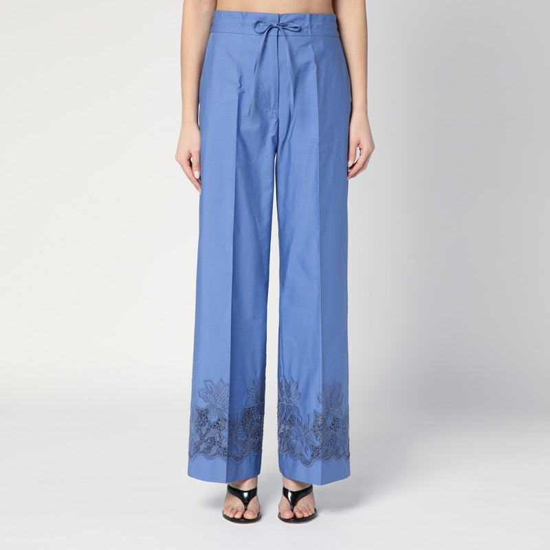 P.A.R.O.S.H. Pants - Blue | a7405afe7053301345ce89b7ce00198802b5b52d