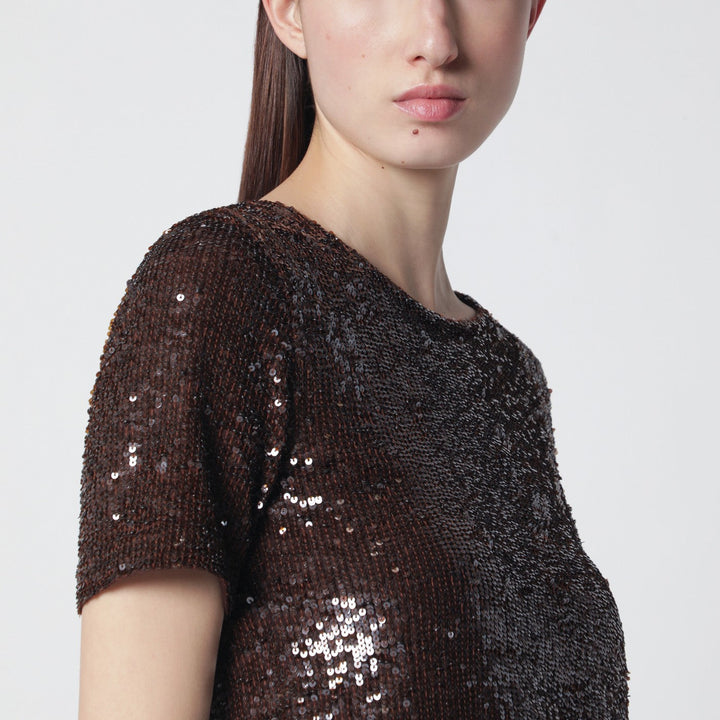 P.A.R.O.S.H. Shirts & Tops - Brown | 5255c311d24982ffbf8b85dd81e97fa33e6fce0d