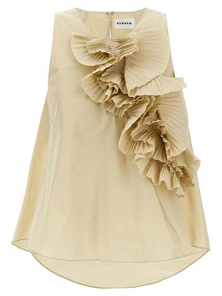 P.A.R.O.S.H. Pimpy Tops - Beige | 2986308ed9b6a87387627228f8df34bb37695eb8