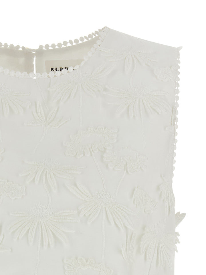 P.A.R.O.S.H. Cubo26 Shirt and Blouse - White | 777b86ea1d206775b3ecdaa7b2b6a269931872a8