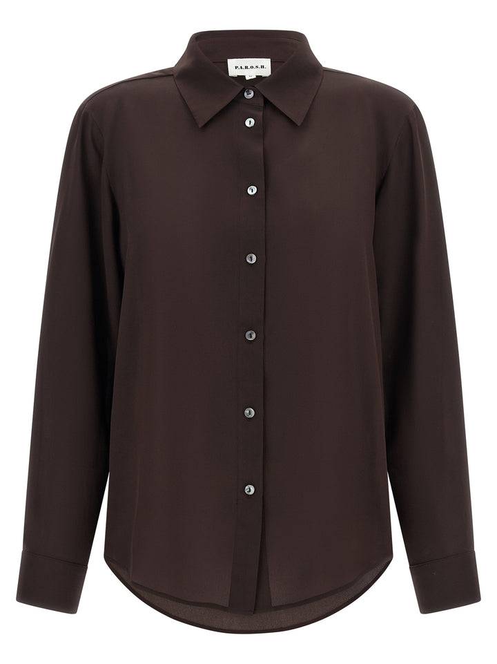 P.A.R.O.S.H. Sweet26 Shirt and Blouse - Brown | 2c1022c828ee1d78371a44a7d25552ce9693c31e