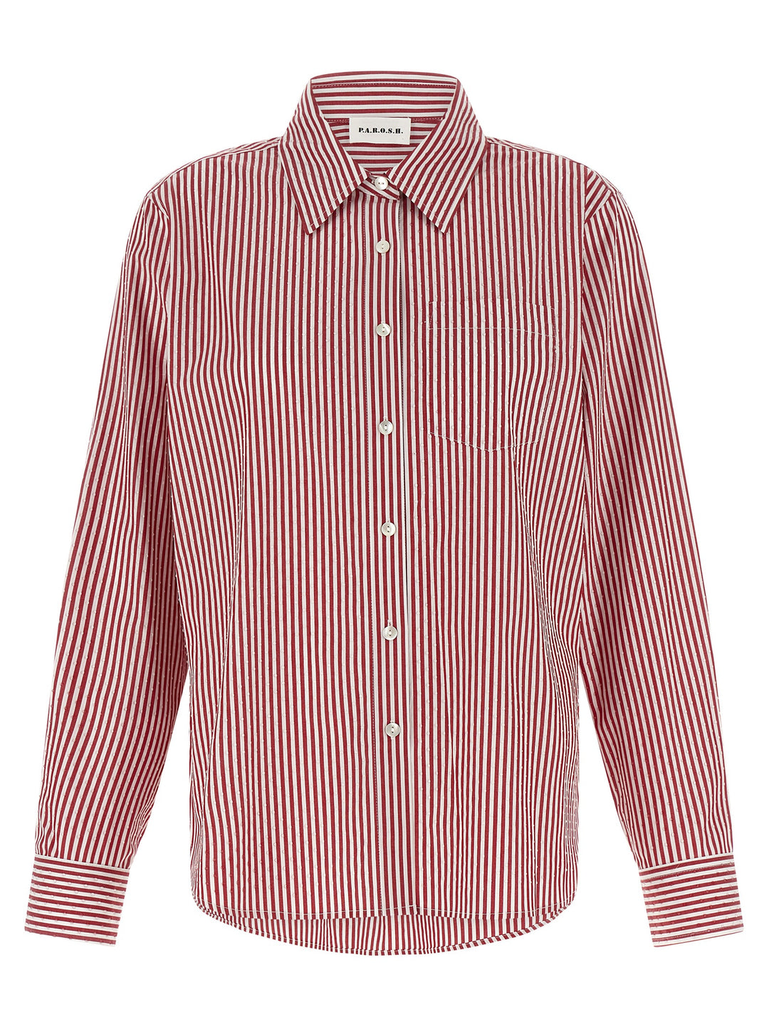 P.A.R.O.S.H. Cashine Shirt and Blouse - Red | d059348242b50ff79d5000c1a4fee21c766d5736