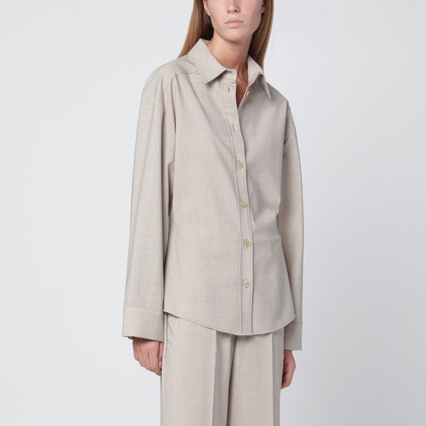 Stucco-Coloured Wool Shirt