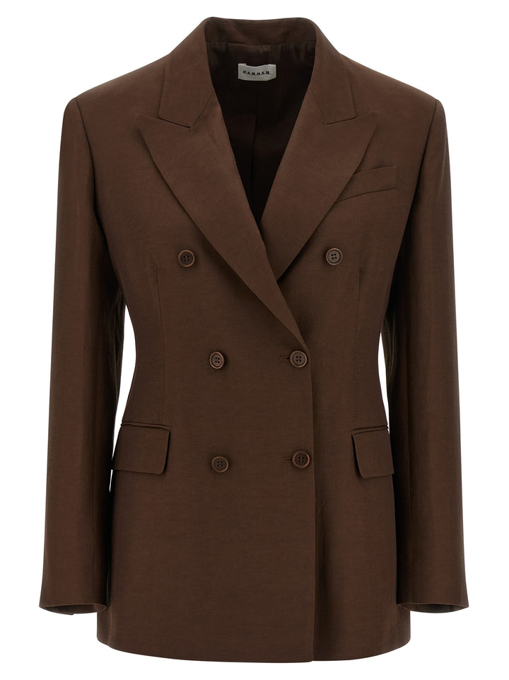 P.A.R.O.S.H. Raisa BlazerS - Brown | e0dfc167232d42f6d6ef7fbb66a63a38837be8df