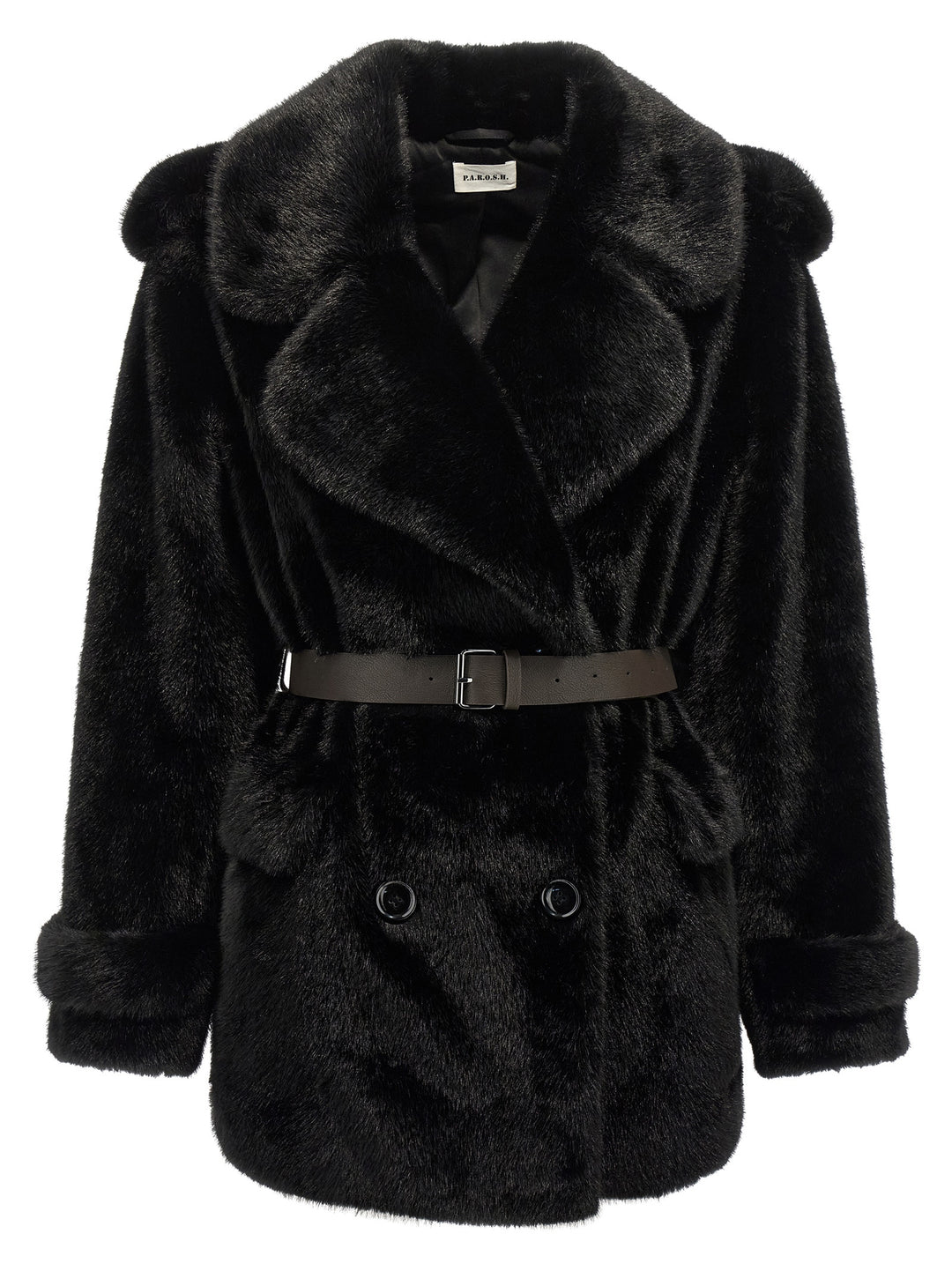 P.A.R.O.S.H. Faux  Coat Fur - Brown | 01e7985895d3e4439a7df397b8b5227a279913b1