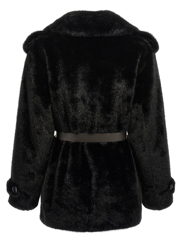 P.A.R.O.S.H. Faux  Coat Fur - Brown | 5384d4e5785c9ba376dedc329ada49a4c29847de
