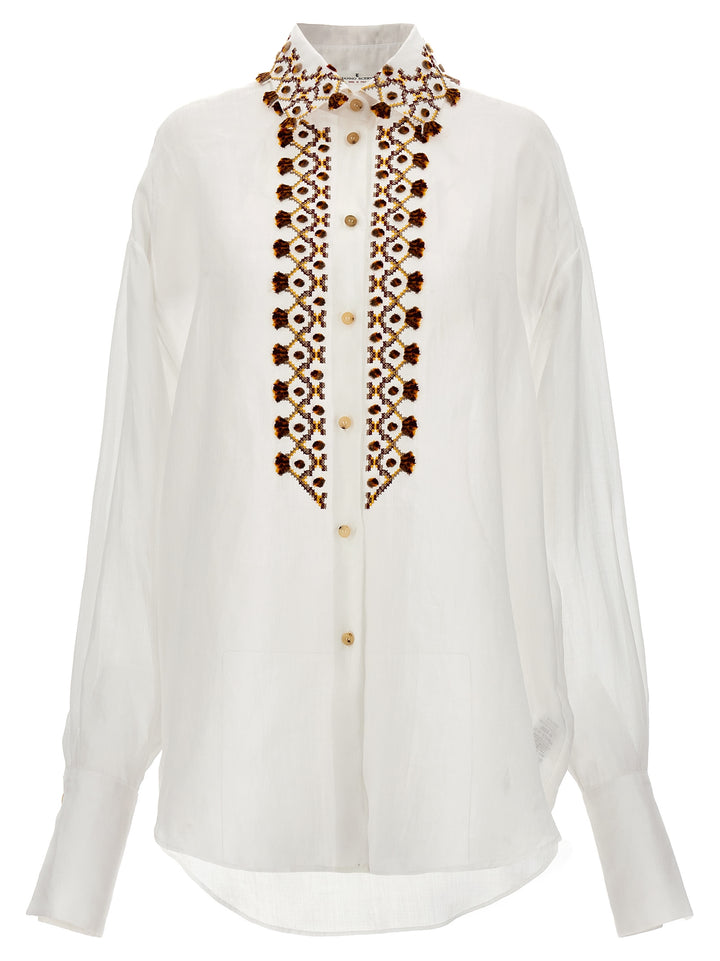 Embroidery Shirt Shirt, Blouse White