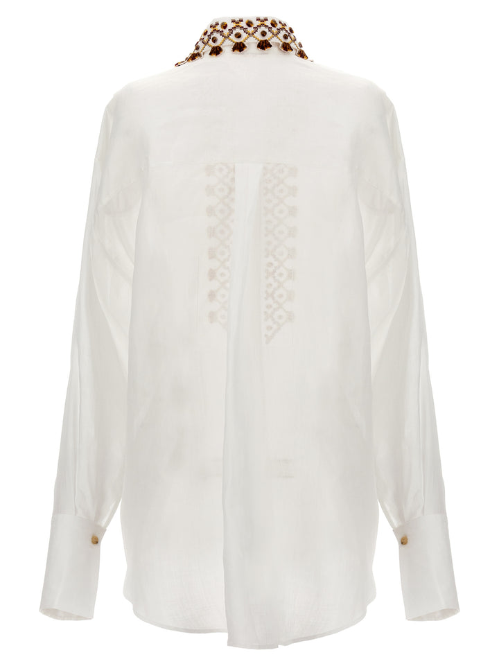 Embroidery Shirt Shirt, Blouse White