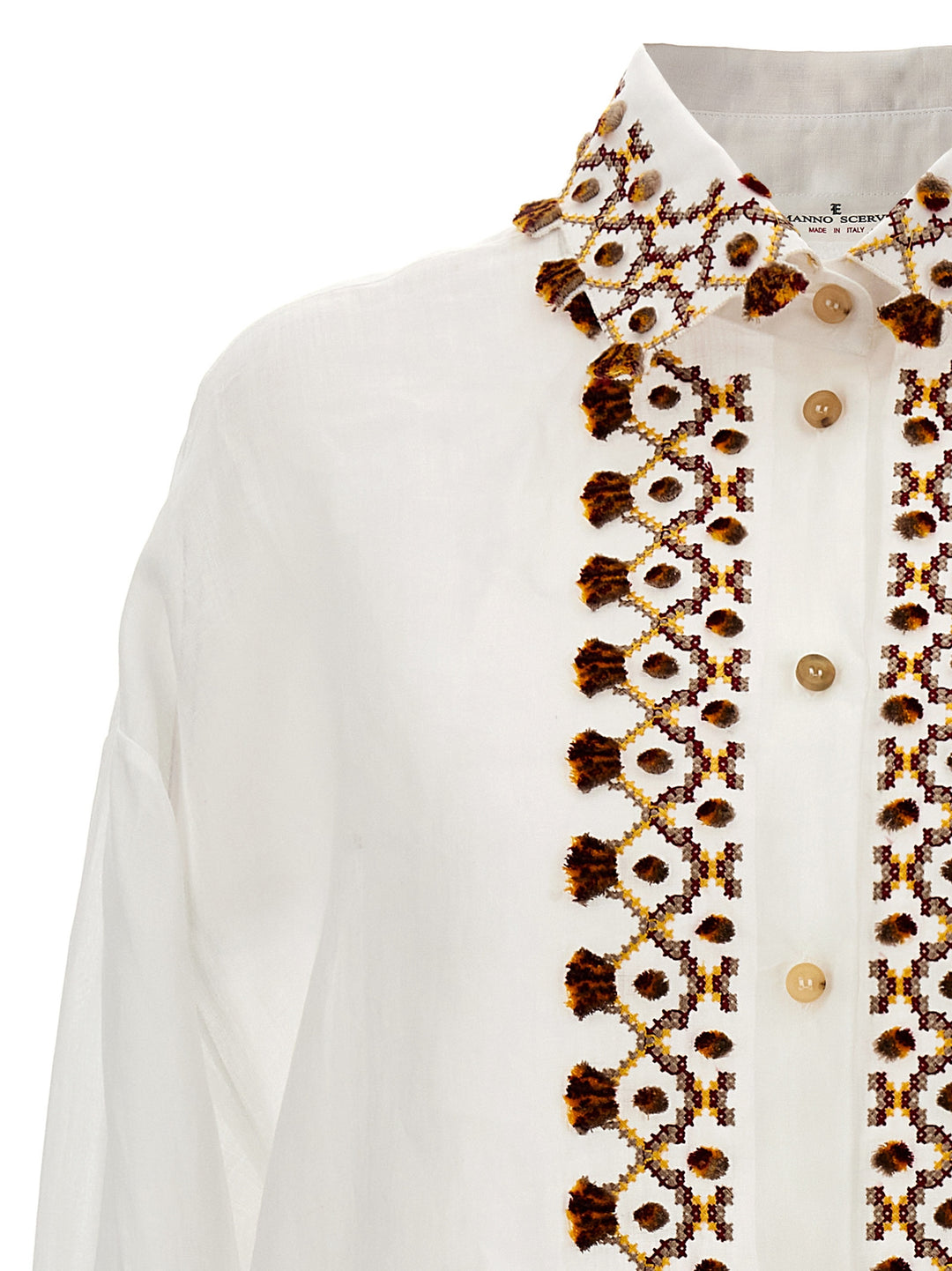 Embroidery Shirt Shirt, Blouse White