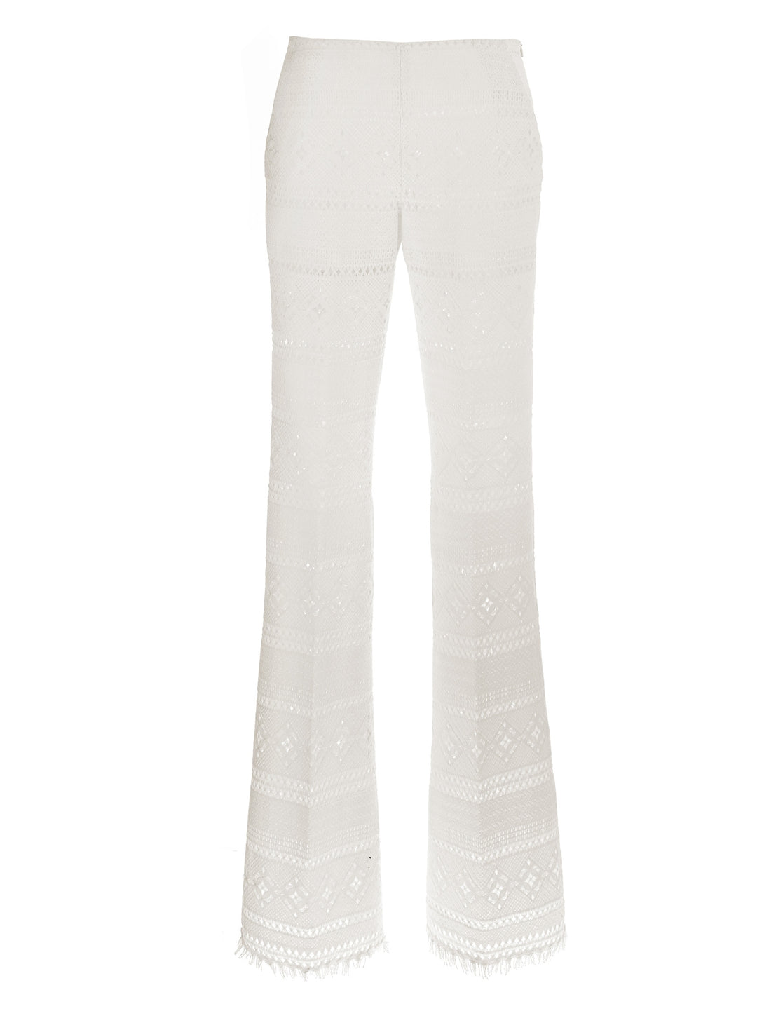 Lace Trousers Pants White