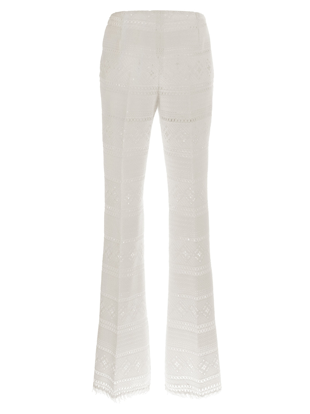 Lace Trousers Pants White