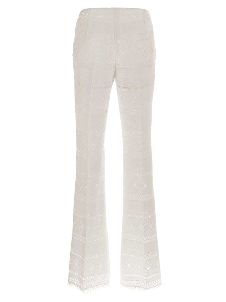 Lace Trousers Pants White