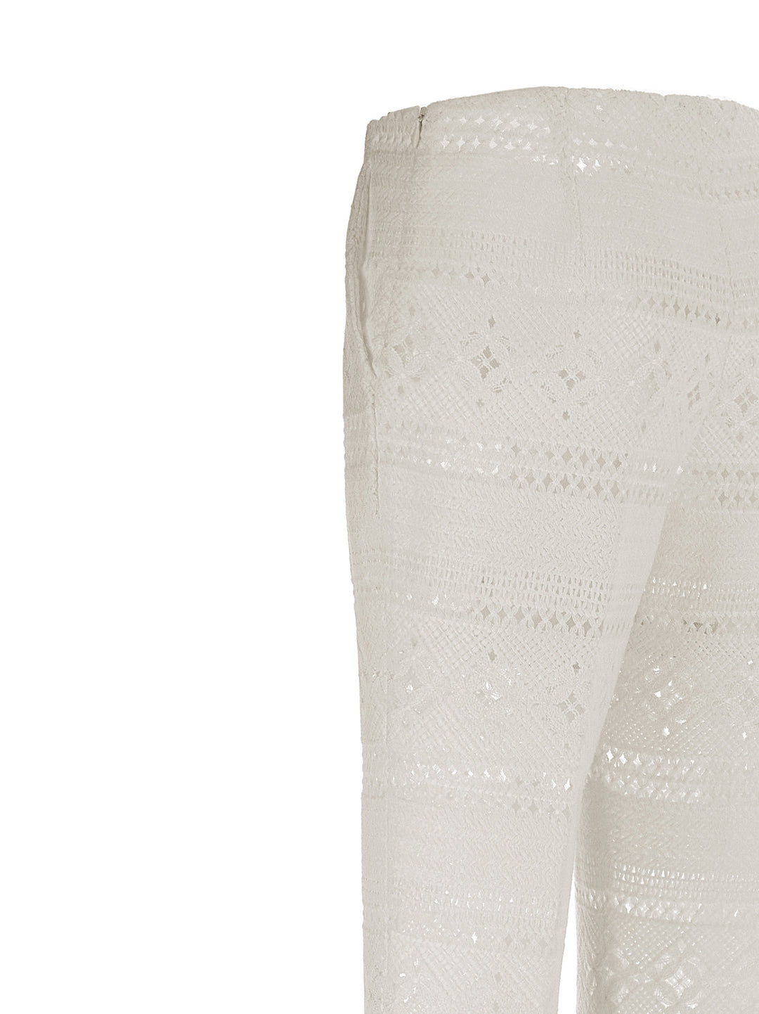 Lace Trousers Pants White