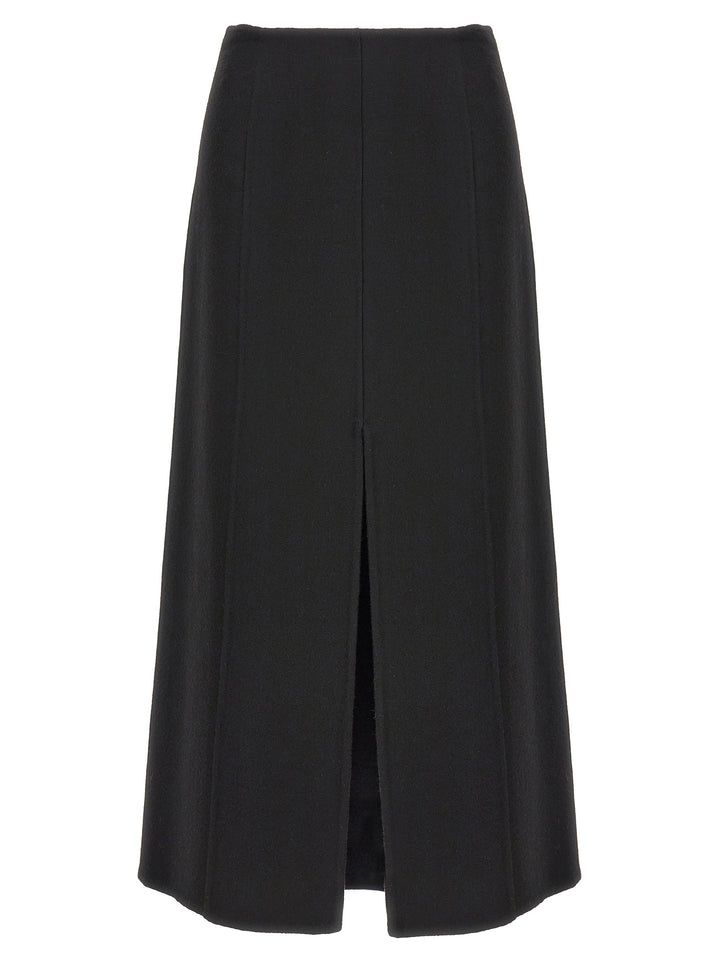 Long Cloth Skirt Skirts Black